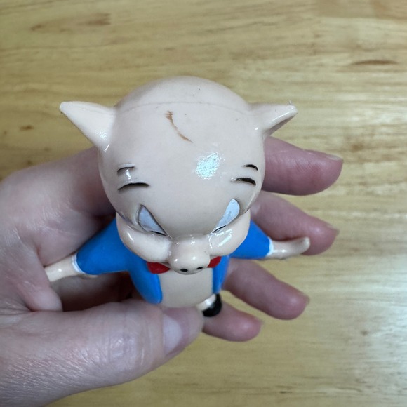Porky Pig Figure 1990 Warner Bros Inc Made in China Collectible Toy - Picture 2 of 10